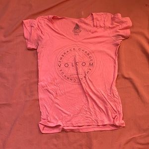 pink volcom shirt